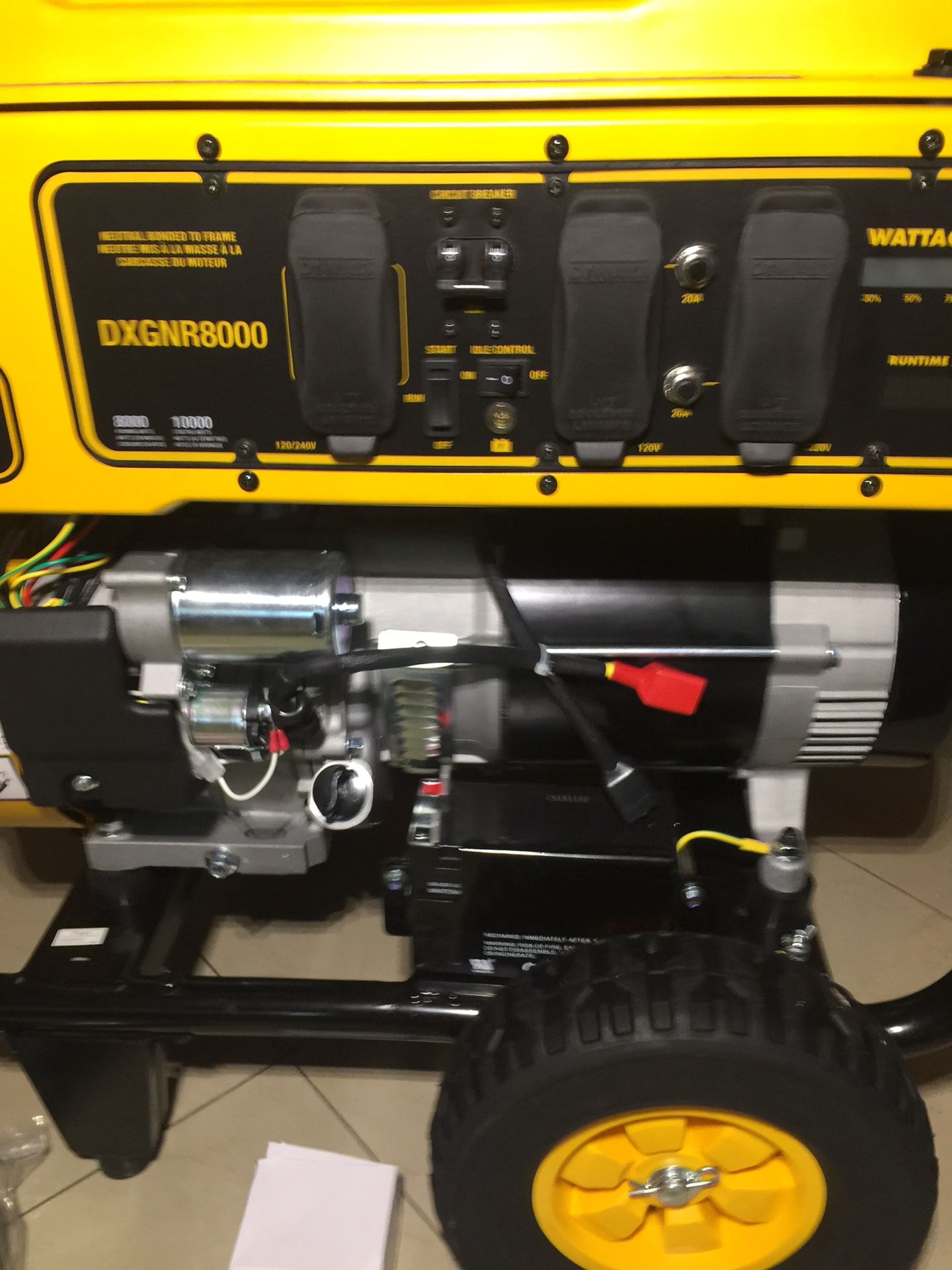 Brand new dewalt generator 8,000 watts DXGNR8000 manual and electric