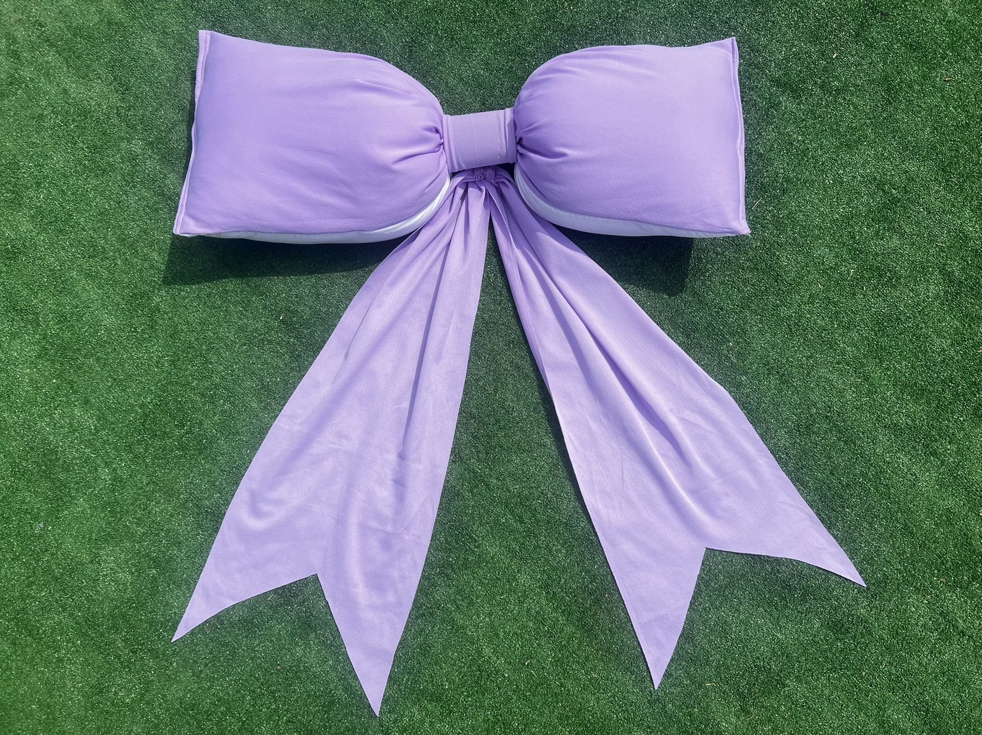 Chic Lavender Bow Accent Pillow/ Party Decoration