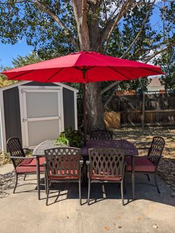 Hampton Bay Outdoor Patio Furniture Set w/ 6 Chairs