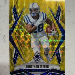 2025 Phoenix Football Exclusive Yellow Pyramids Parallel /185 Jonathan Taylor