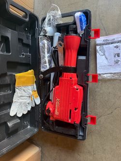 XtremepowerUS 2200W Electric Demolition Jack Hammer Concrete Breaker w/ Case & Chisels – New