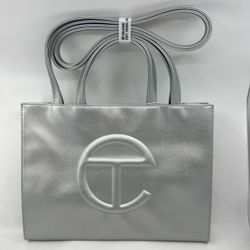 Telfar Medium Shopping Bag -Silver