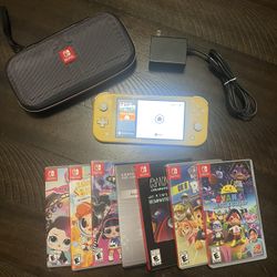 Nintendo Switch Lite Bundle With Games And Carrying Case - Yellow