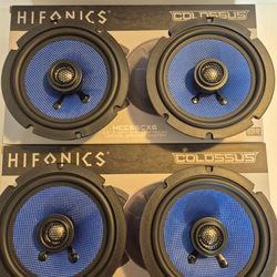 HIFONICS 2 PAIRS 6.5" 2 WAY 125 WATTS SHALLOW MOUNT CAR SPEAKER