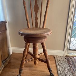 Antique Victorian Piano Chair 