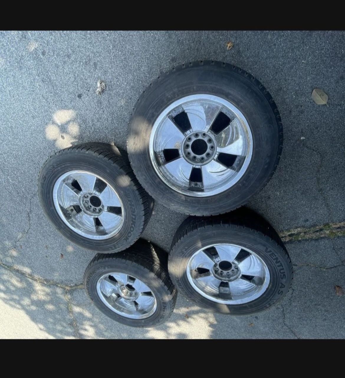 4 - 265/60r18 5x135 5x5.31 5x5 5x127 Jeep Wrangler Chrome Rims 18 Inch 18in Wheels 5x5 5x127!!!!