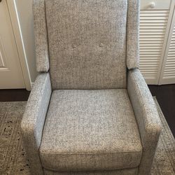 Grey/Blue Recline Chair