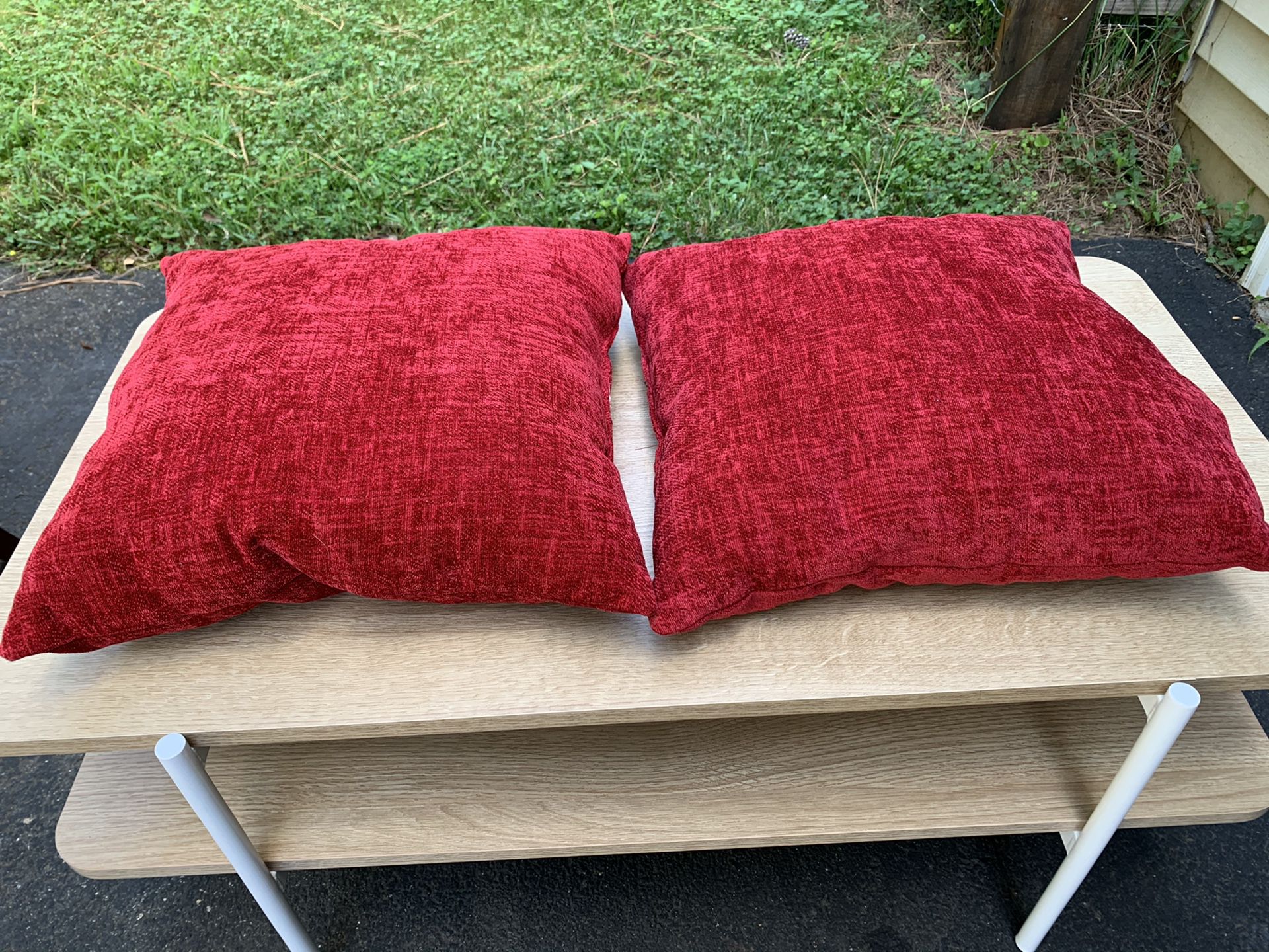Two red pillows
