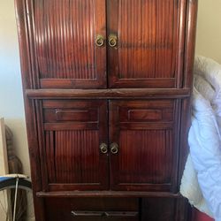 Rare Redwood Antique Asian Cabinet