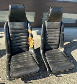 Vintage Porsche 914 Bucket Seats with Rails – Pair – Restoration Project