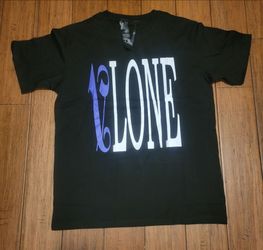 VLONE x Palm Angels Black Purple Cotton T-Shirt / Made in USA / Size XL NEW