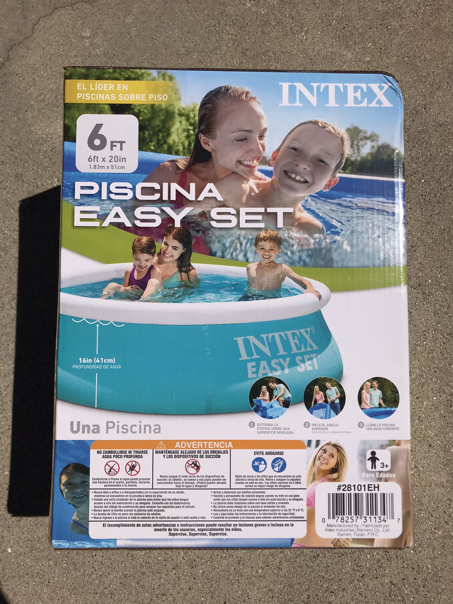 NEW Intex 6ft Easy Set Inflatable Pool