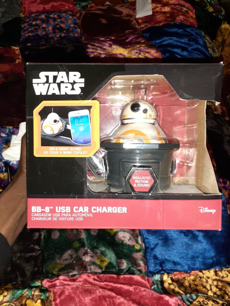 Nip Star Wars BB-8 usb car charger animated
