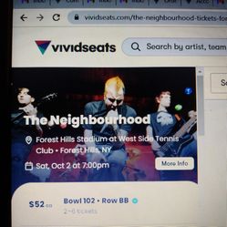2 Tickets To See The neighborhood
