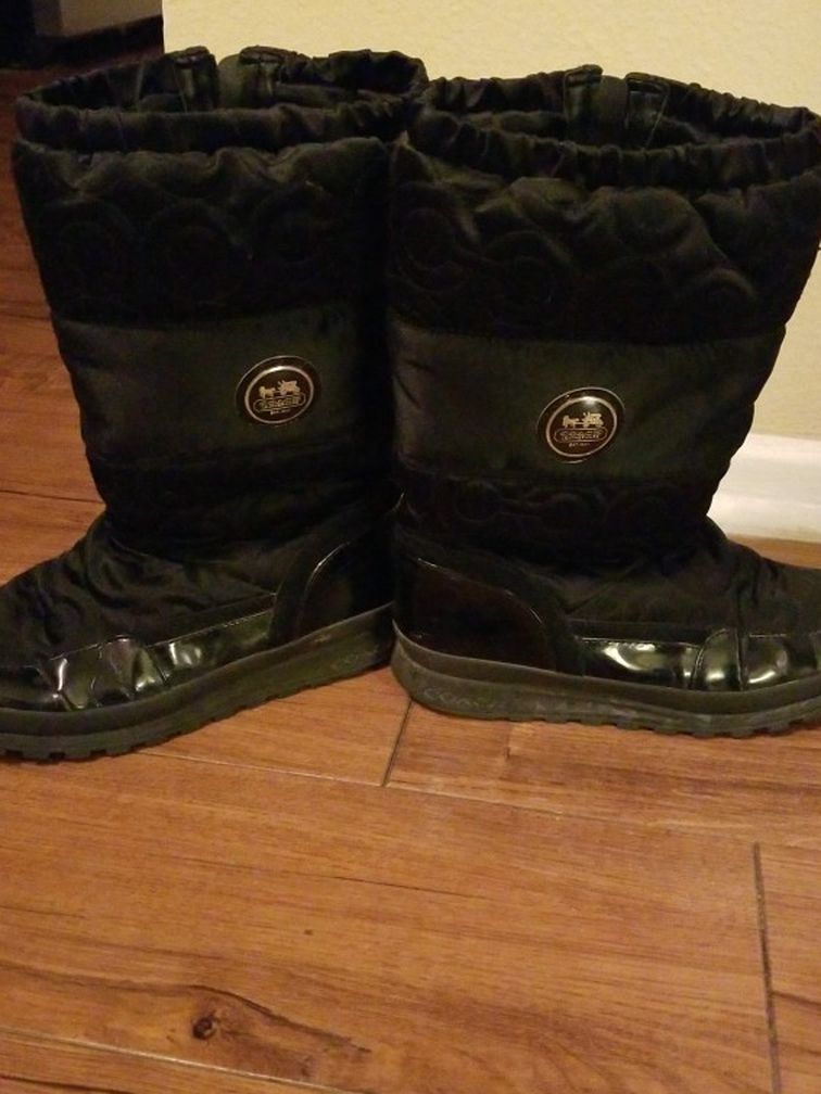 Black Coach Snow Boots
