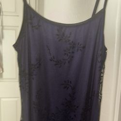 Dark Purple Dress Floral Mesh 90s