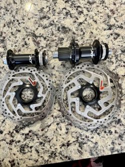 Shimano Hubs And Rotors.