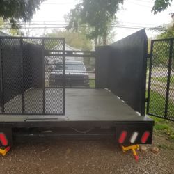 HEAVY DUTY DOUBLE AXLE TRAILER 💲MONEY  MAKER💲WITH  BRAKES