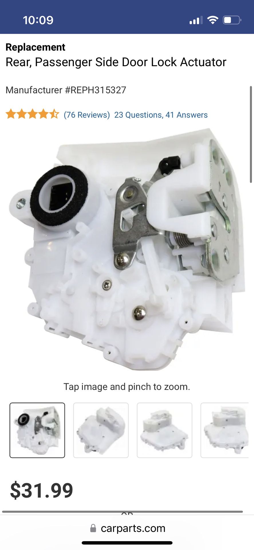 Two Rear Door Lock Actuators - Honda CR-V 2007 thru 2011