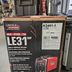 Lincoln Electric
140 Amp LE31MP Multi-Process Stick/MIG/Flux-Core/TIG, 120V, Aluminum Welder with Spool Gun sold separately