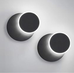 LED black wall scones