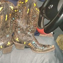 Boot Corral Hand Tooled Leather Boots