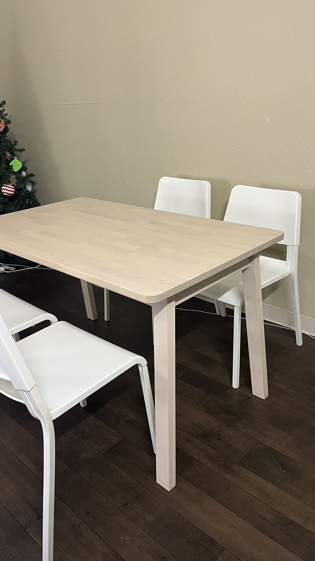 Wooden Dining Table with Chairs