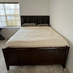 Queen Bed Frame with Mattress And Box Spring