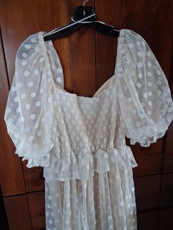 VINTAGE LACE POKA DOT DRESS