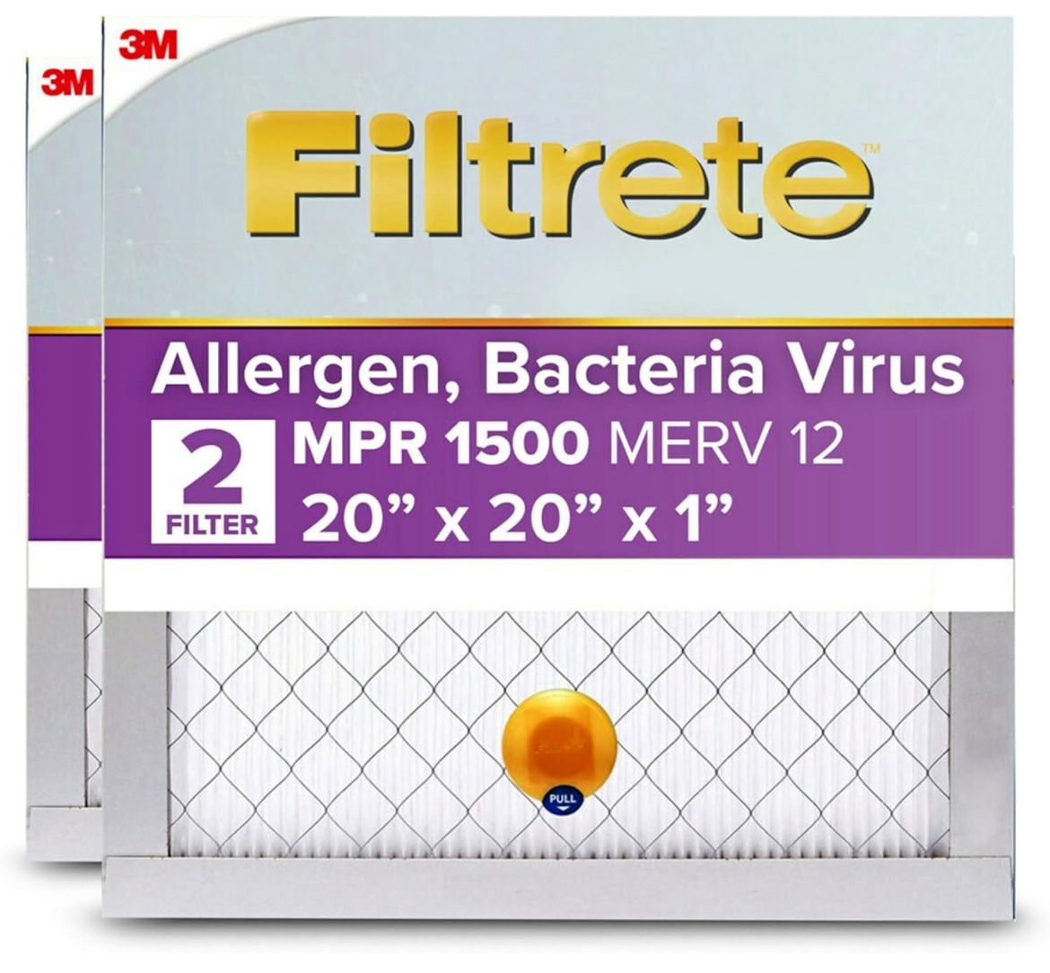 2 PACK 3M Filtrete 20x20x1 Air Filter Allergen NEW
