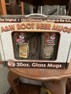 A&W glass mugs