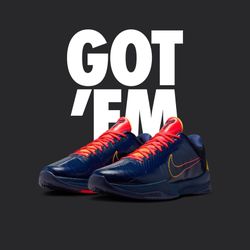 Sizes 10M, & 10.5M Nike Kobe 5 Protro Caitlin Clark Indiana Fever