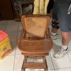 Antique Highchair And Rocker