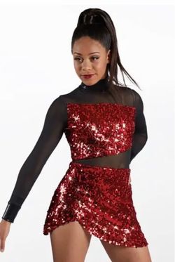 Ultra Sparkle Wrap Front Dress RED Balera dance