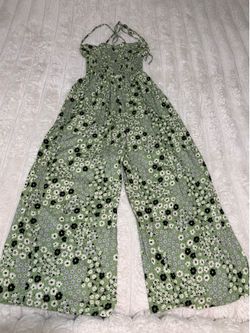 Jumpsuit verde floral (tirantes)