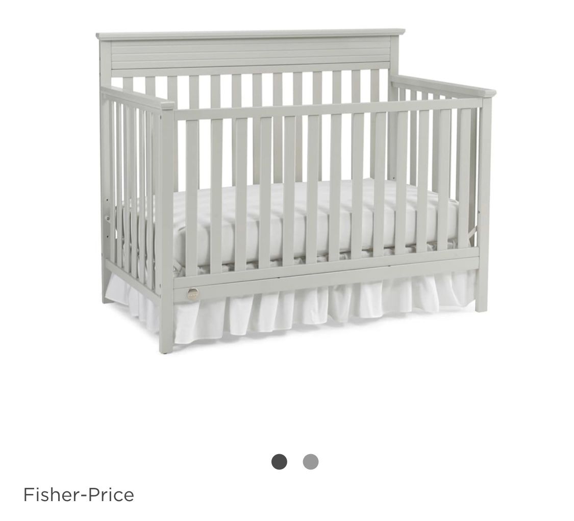 Gray Baby Crib