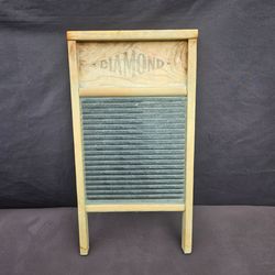 Wood & Glass Washboard – Full Size 24" x 12.25" Farmhouse Decor