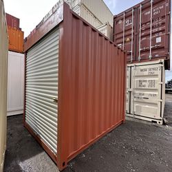 10FT STORAGE CONTAINER w/ ROLL-UP DOOR – CLEAN & READY