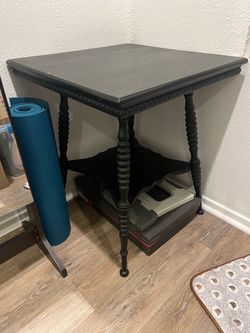 Black wooden table