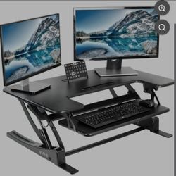 VIVO 36” Adjustable Standing Desk Converter – Dual Monitor Setup
