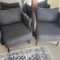 West Elm Auburn Pair Of Accent Chairs