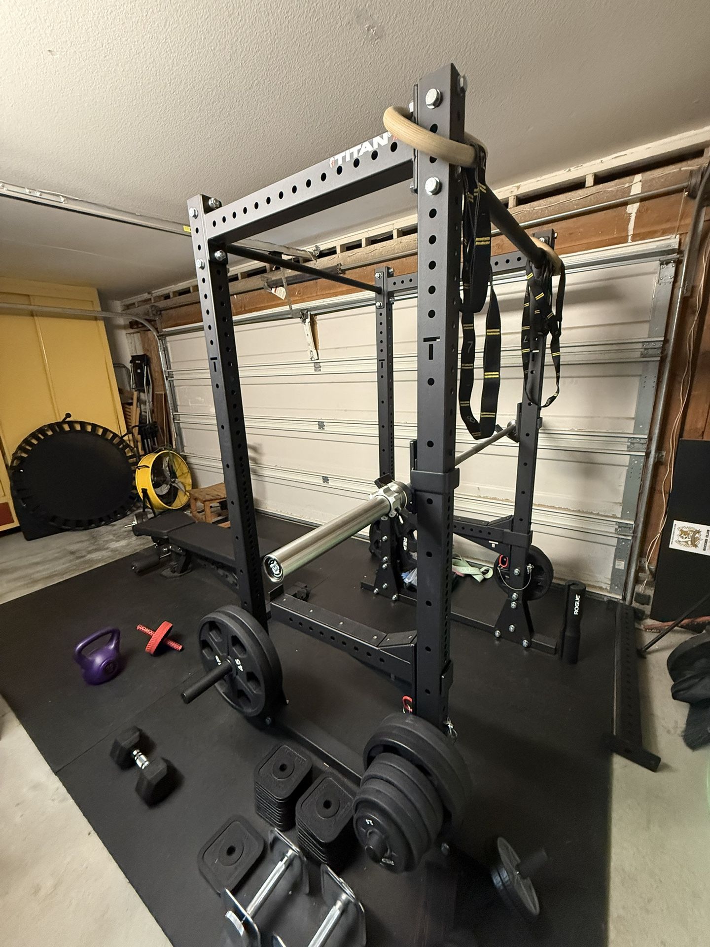 High Quality Complete weightlifting flat foot rack set