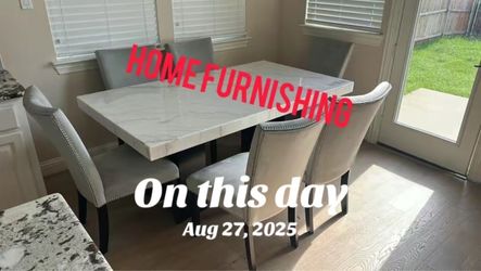 Furniture table with four chair