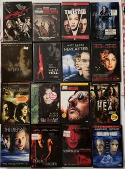 16 DVD Movie Lot Thriller Drama Action Bundle Mint Condition 17 Discs Included