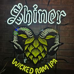 Shiner Wicked Ram IPA Neon Sign