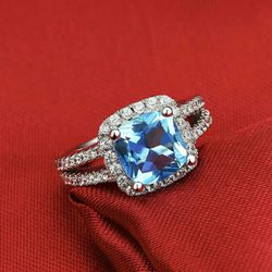 Sterling silver cz stone size 8