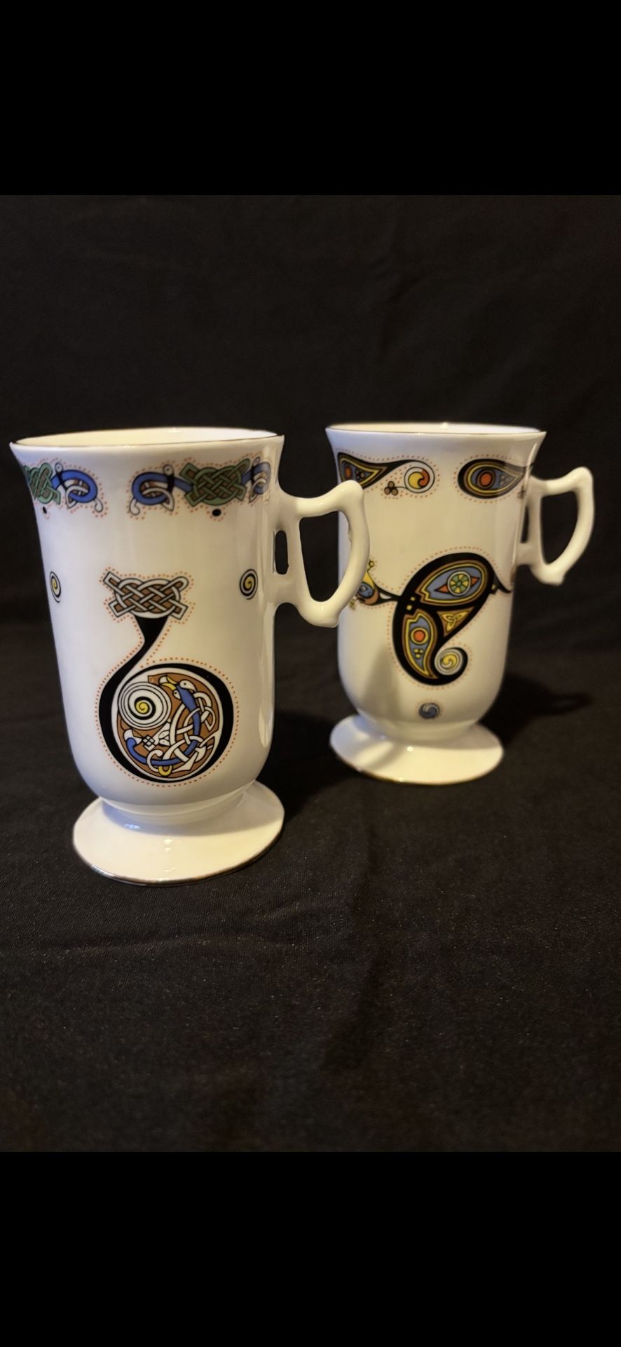 Royal Tara Coffee Mugs Book of Kells Design, Set Of 2