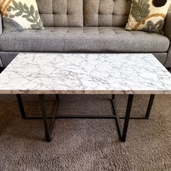Nathan James Piper Faux Marble Accent Side or Coffee Table