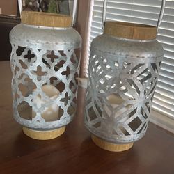 Galvanized Candle Decor