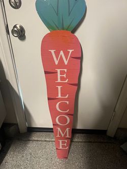 Easter Carrot Welcome Porch Sign